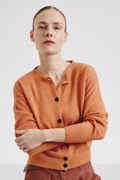 Orange Knit Cardigan