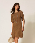 Ribbed Lurex Knit Dress