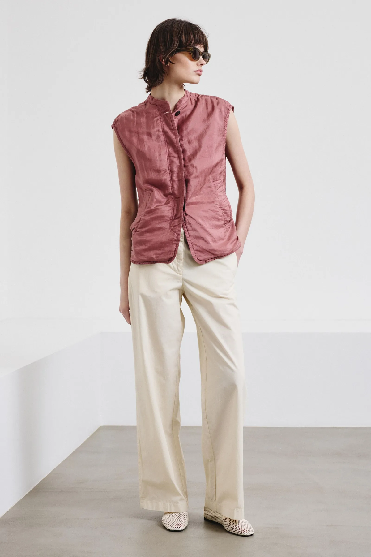Sleeveless Tailored Blazer