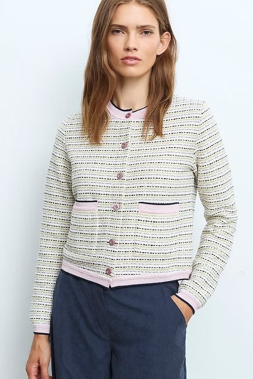 Textured Knit Cardigan Jacket
